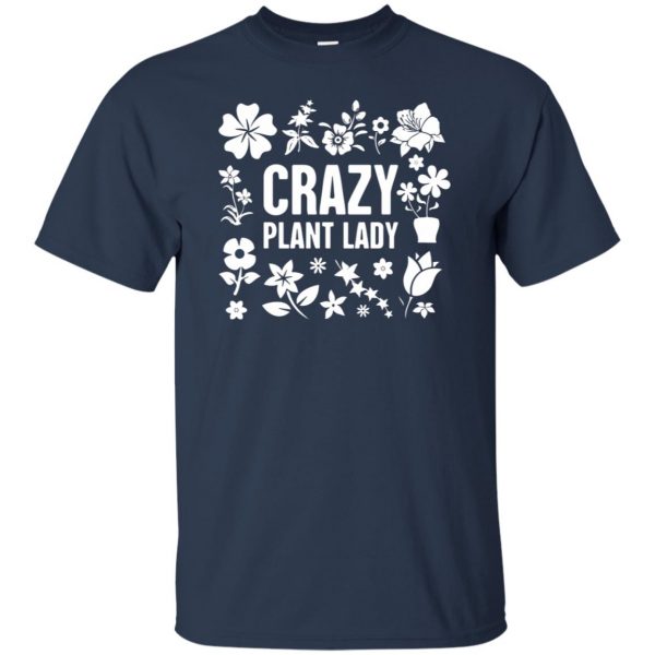 Crazy Plant Lady t shirt - navy blue