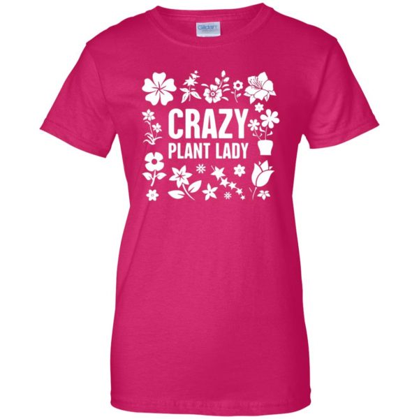 Crazy Plant Lady womens t shirt - lady t shirt - pink heliconia