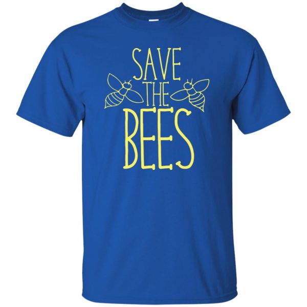 Save the bees t shirt - royal blue