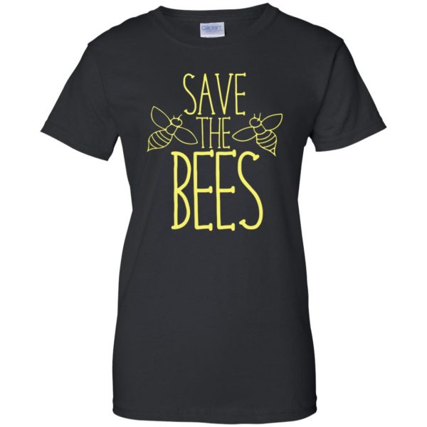 Save the bees womens t shirt - lady t shirt - black
