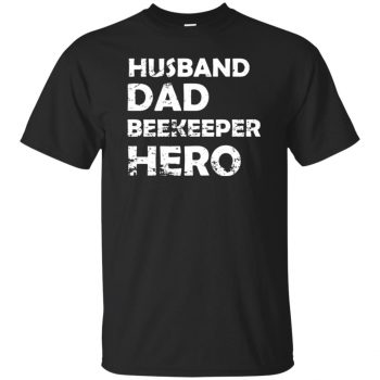 Husband Dad Beekeeper Hero T-Shirt - black