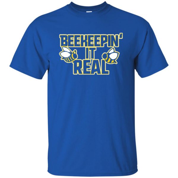 Beekeeping it real t shirt - royal blue
