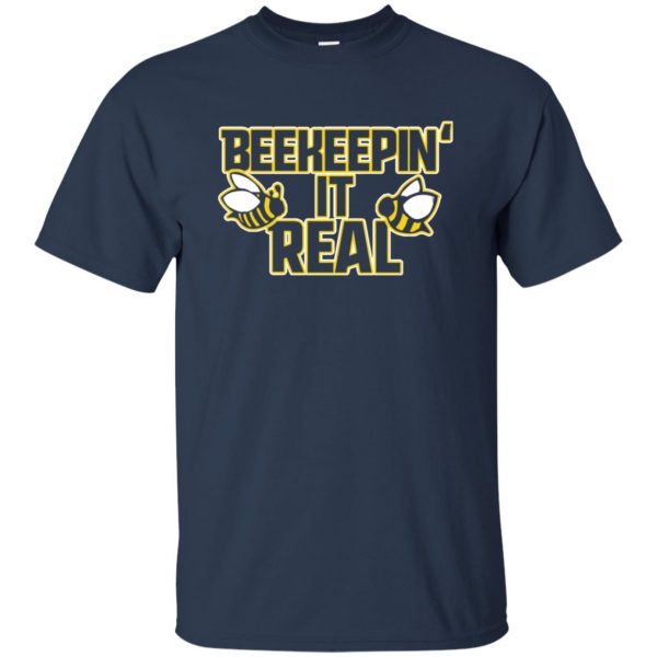 Beekeeping it real t shirt - navy blue