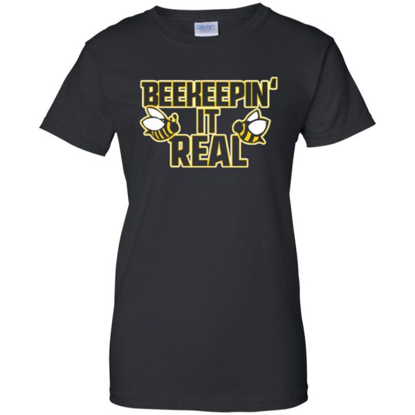 Beekeeping it real womens t shirt - lady t shirt - black