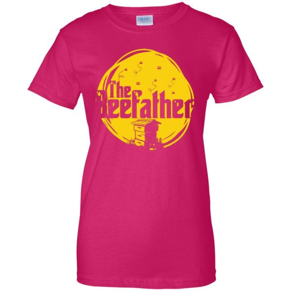 The Beefather womens t shirt - lady t shirt - pink heliconia