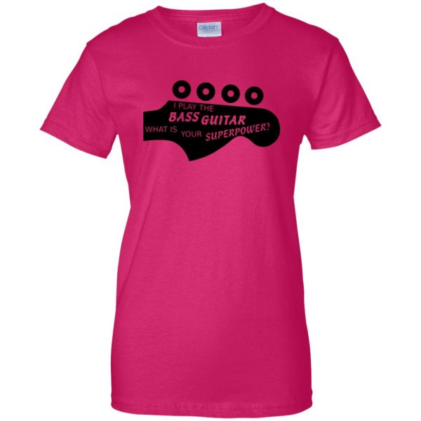Bass Superpower womens t shirt - lady t shirt - pink heliconia