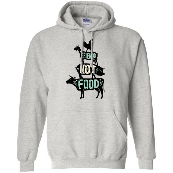 friends not food hoodie - ash