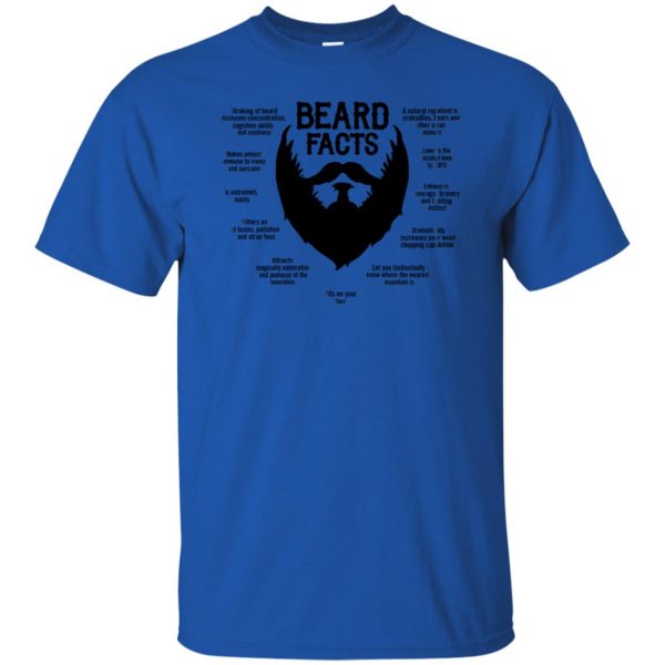Beard Facts t shirt - royal blue