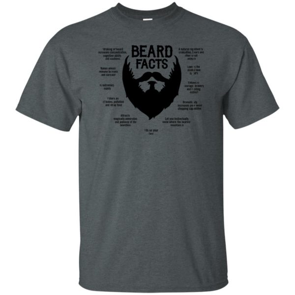 Beard Facts t shirt - dark heather