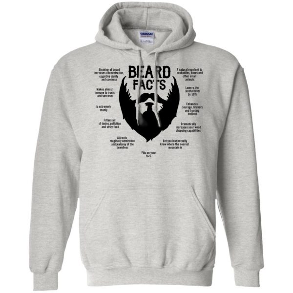 Beard Facts hoodie - ash