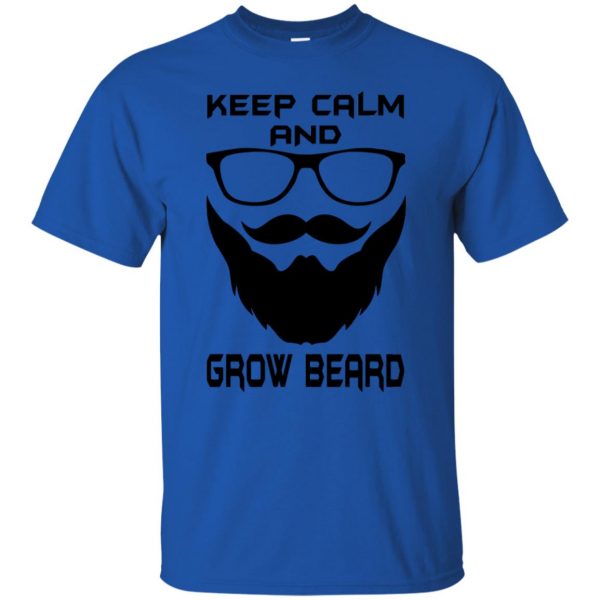Grow Beard t shirt - royal blue