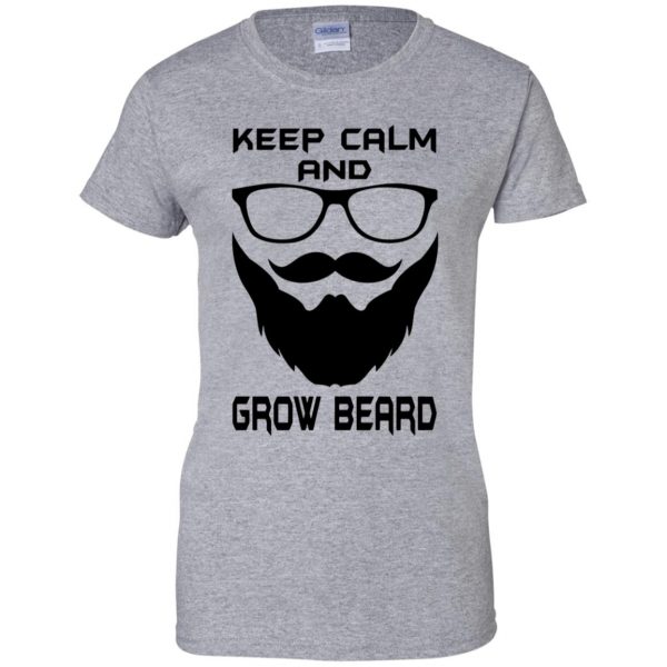 Grow Beard womens t shirt - lady t shirt - sport grey
