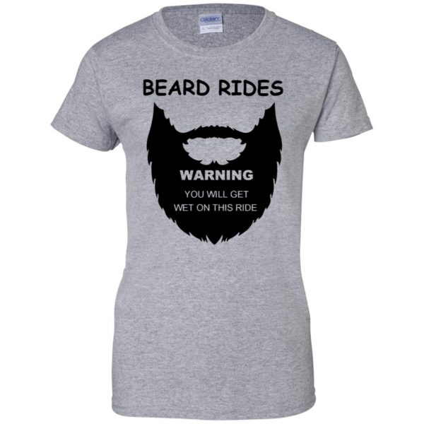 Beard Rides womens t shirt - lady t shirt - sport grey