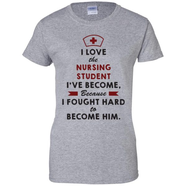 Nursing Student womens t shirt - lady t shirt - sport grey