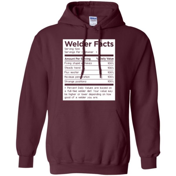 Welder Facts hoodie - maroon