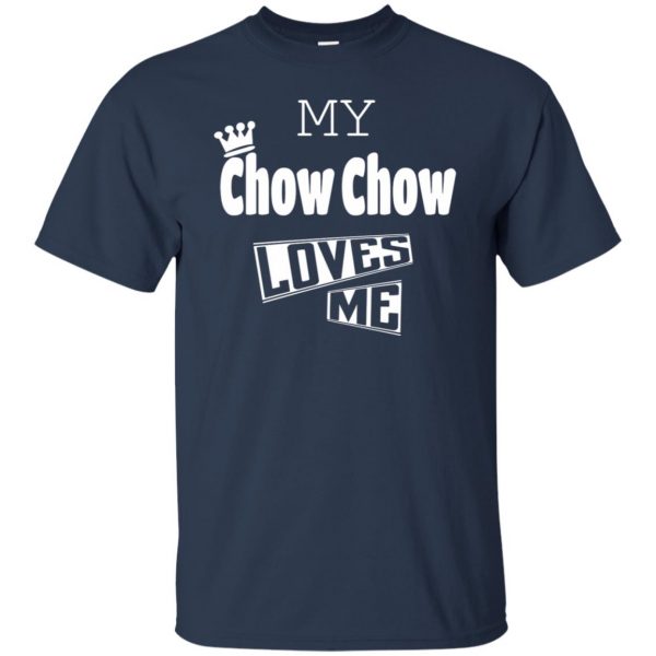 chow chow t shirt - navy blue