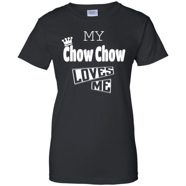 chow chow womens t shirt - lady t shirt - black