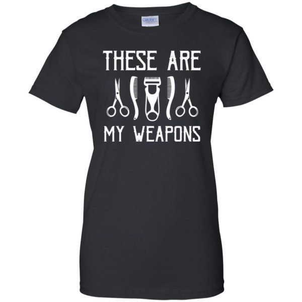 Barber's Weapons womens t shirt - lady t shirt - black
