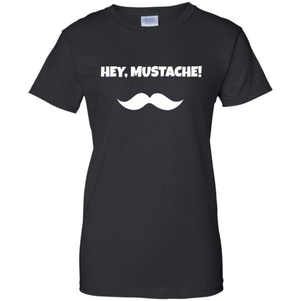mustache t shirt womens t shirt - lady t shirt - black