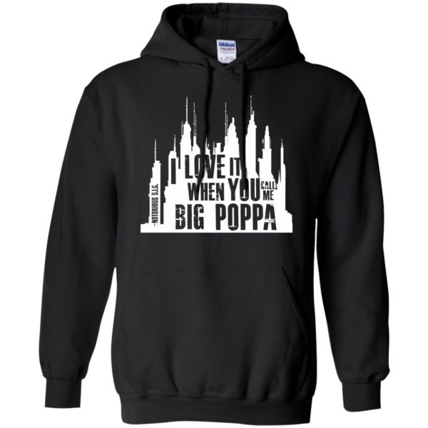 big poppa hoodie - black