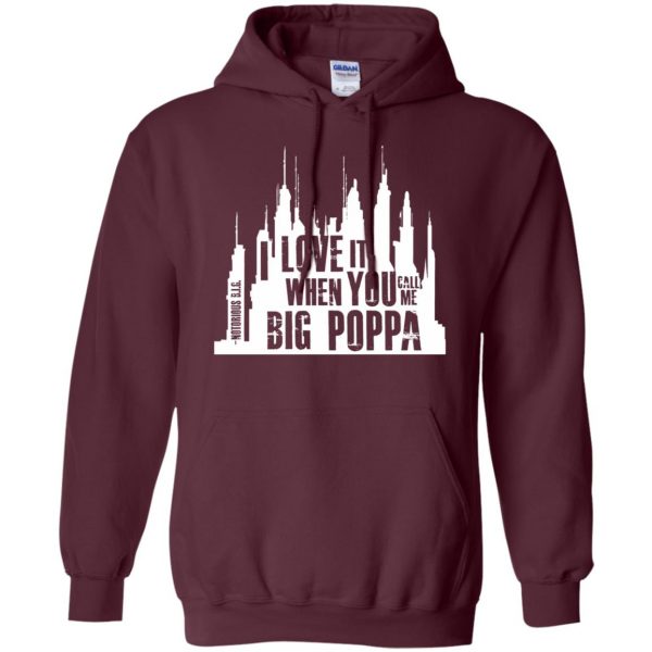 big poppa hoodie - maroon