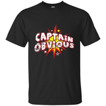 captain obvious t shirt - black