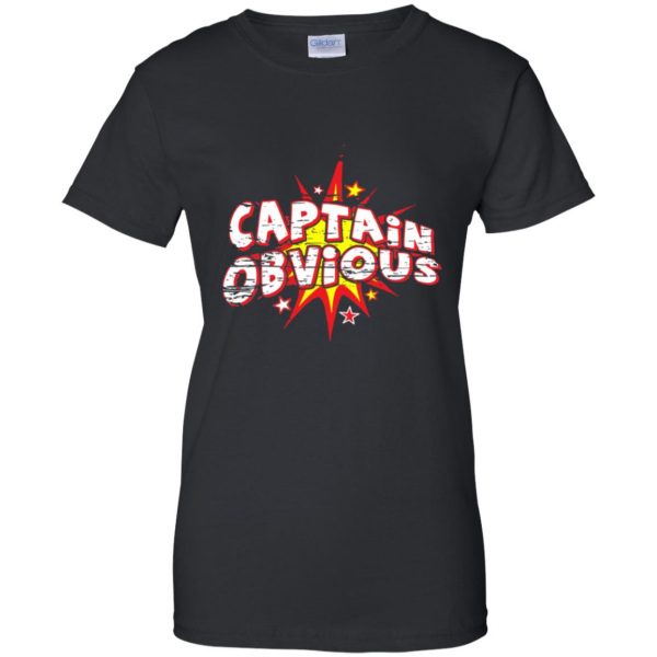 captain obvious womens t shirt - lady t shirt - black