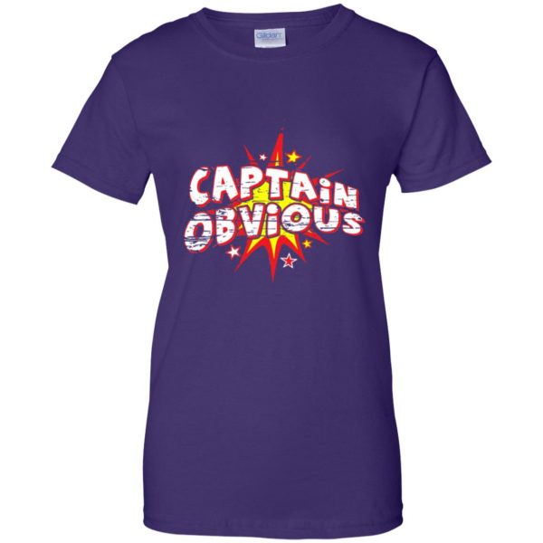 captain obvious womens t shirt - lady t shirt - purple