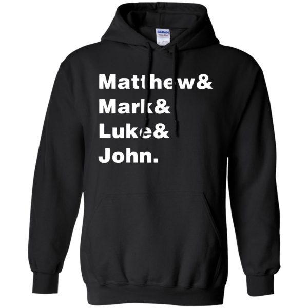 matthew mark luke john hoodie - black