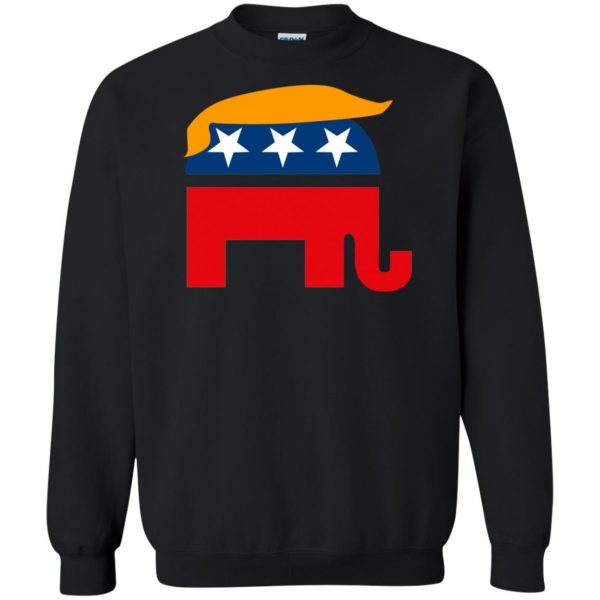 republican elephant sweatshirt - black