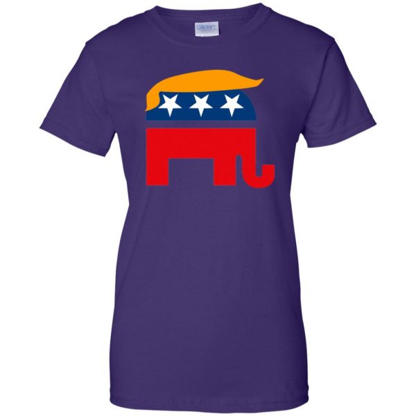 republican elephant womens t shirt - lady t shirt - purple