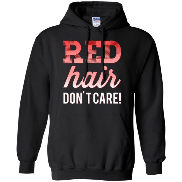 red hair dont care hoodie - black