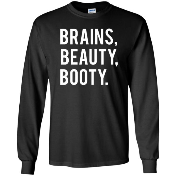 brains beauty booty long sleeve - black