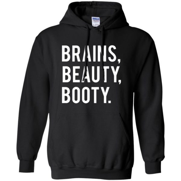 brains beauty booty hoodie - black
