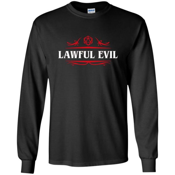 lawful evil long sleeve - black