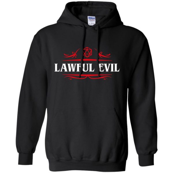 lawful evil hoodie - black