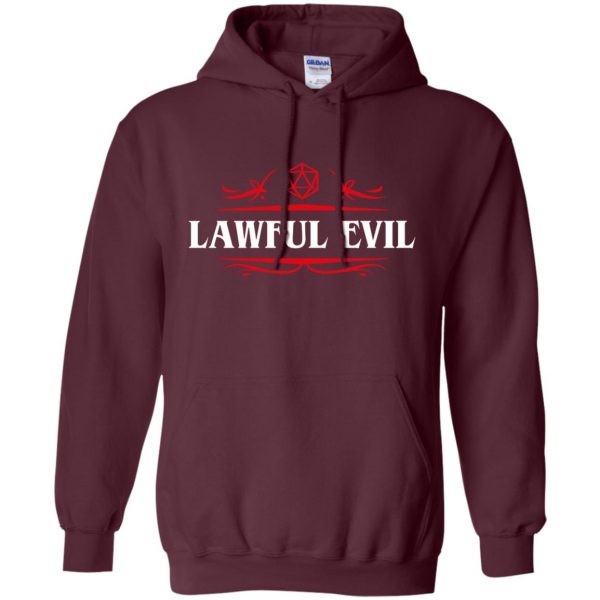 lawful evil hoodie - maroon