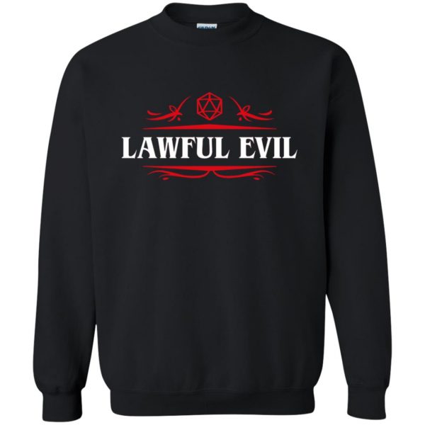 lawful evil sweatshirt - black