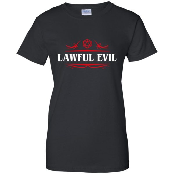 lawful evil womens t shirt - lady t shirt - black