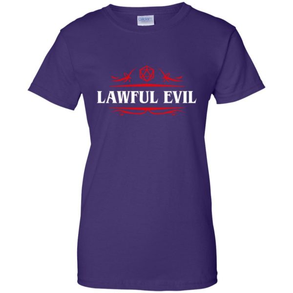 lawful evil womens t shirt - lady t shirt - purple