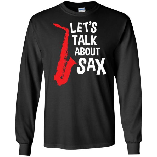 saxophone funny long sleeve - black