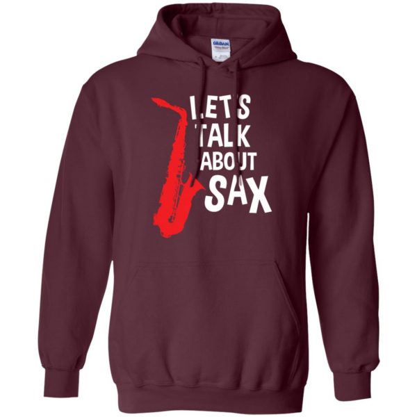 saxophone funny hoodie - maroon