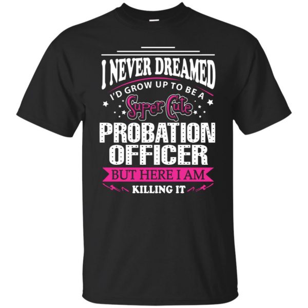 probation officer shirts - black