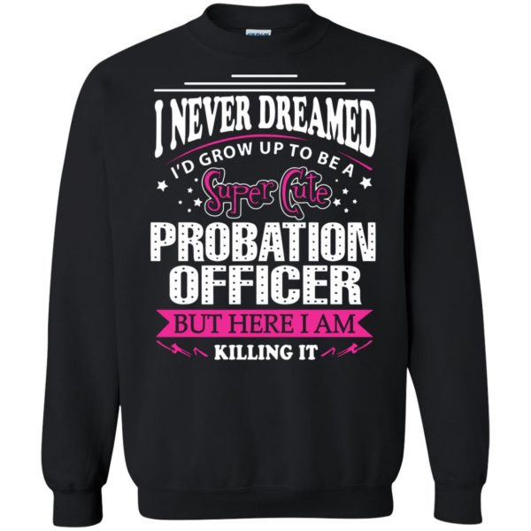 probation officer sweatshirt - black