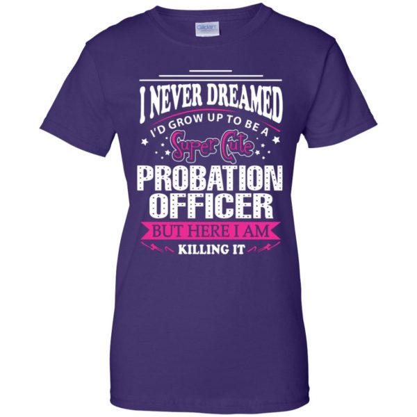 probation officer womens t shirt - lady t shirt - purple
