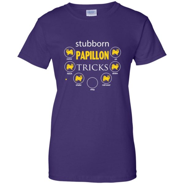 papillon womens t shirt - lady t shirt - purple