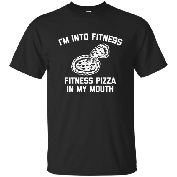 fitness pizza shirt - black