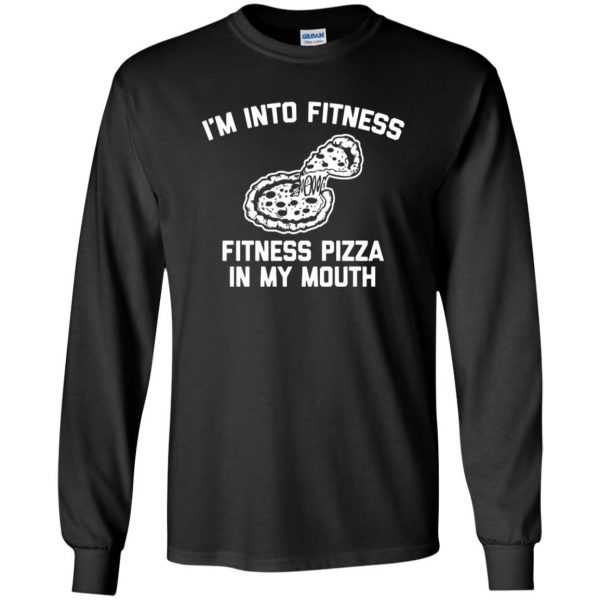 fitness pizza long sleeve - black