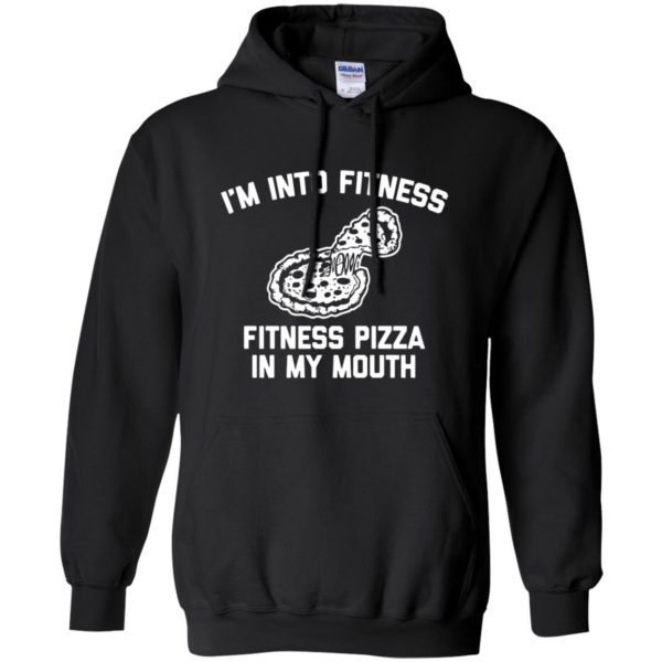 fitness pizza hoodie - black