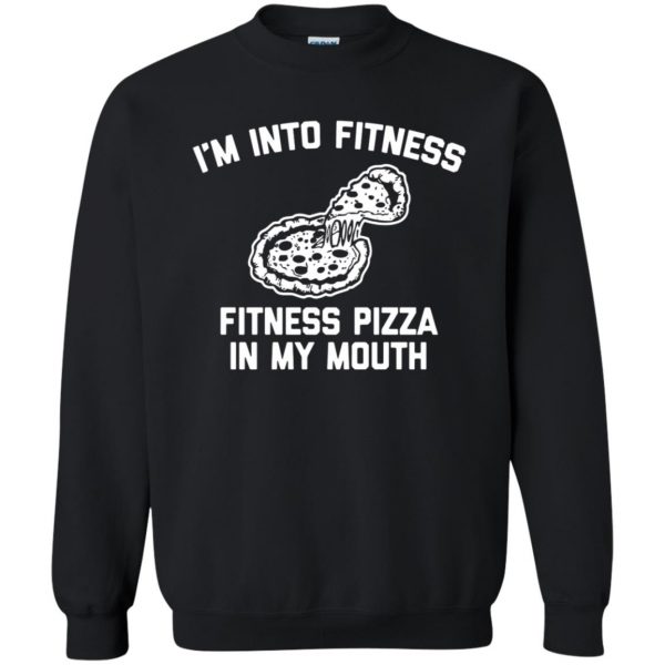 fitness pizza sweatshirt - black